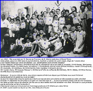 SIDI BEL ABBES ECOLE THIERS 1947 FETES FIN D ANNEE